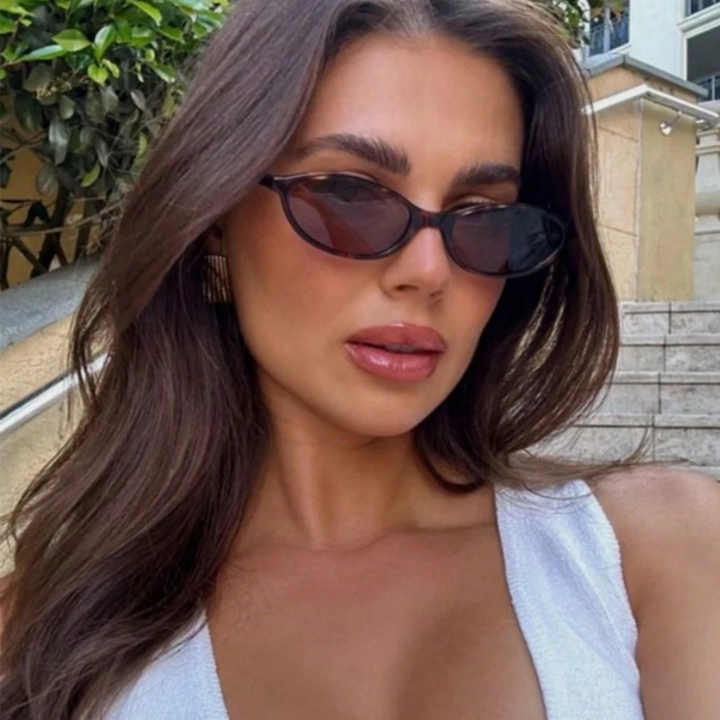 Sunglasses Cat Eye - Retro Oval Çerçeve Güneş Gözlüğü Moda