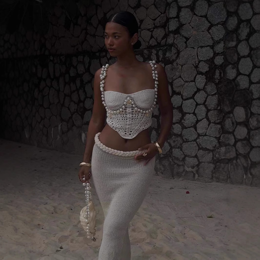 Seksi Boncuk Tığ Kırpma Yelek  - Crop Top Crochet incelemesi ve fiyatı