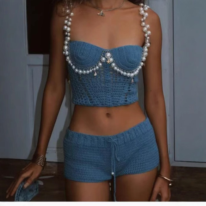 Seksi Boncuk Tığ Kırpma Yelek  - Crop Top Crochet incelemesi ve fiyatı